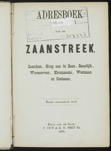  Adresboek van de Zaanstreek : Zaandam, Koog aan de Zaan, Zaandijk, Wormerveer, Krommenie, Westzaan en Oostzaan, pagina 11