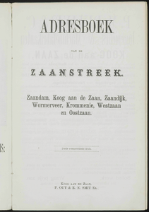  Adresboek van de Zaanstreek : Zaandam, Koog aan de Zaan, Zaandijk, Wormerveer, Krommenie, Westzaan en Oostzaan, pagina 7