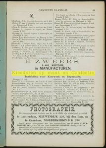  Adresboek van de Zaanstreek : Zaandam, Koog aan de Zaan, Zaandijk, Wormerveer, Krommenie en Westzaan, pagina 65