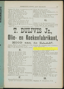  Adresboek van de Zaanstreek : Zaandam, Koog aan de Zaan, Zaandijk, Wormerveer, Krommenie en Westzaan, pagina 77