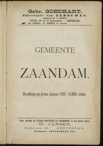  Algemeen adresboek van de Zaanstreek, bevattende de gemeenten : Zaandam, Krommenie, Wormerveer, Zaandijk, Koog aan de ...