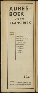  Adresboek voor de Zaanstreek waaronder de gemeenten: Zaandam, Koog aan de Zaan, Zaandijk, Wormerveer, Krommenie, ...