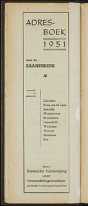  Adresboek voor de Zaanstreek waaronder de gemeenten: Zaandam, Koog aan de Zaan, Zaandijk, Wormerveer, Krommenie, ...