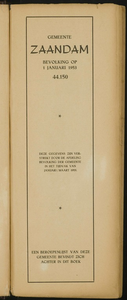  Adresboek voor de Zaanstreek waaronder de gemeenten: Zaandam, Koog aan de Zaan, Zaandijk, Wormerveer, Krommenie, ...