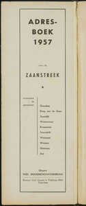  Adresboek voor de Zaanstreek waaronder de gemeenten: Zaandam, Koog aan de Zaan, Zaandijk, Wormerveer, Krommenie, ...