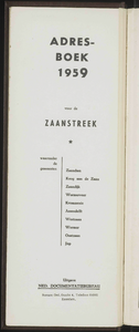  Adresboek voor de Zaanstreek waaronder de gemeenten: Zaandam, Koog aan de Zaan, Zaandijk, Wormerveer, Krommenie, ...