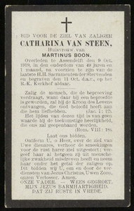 14 Catharina van Steen, datum overlijden: 09-10-1919