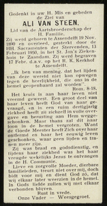 19 Ali van Steen, datum overlijden: 13-02-1950