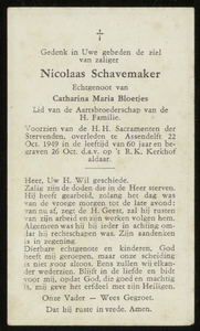 45 Nicolaas Schavemaker, datum overlijden: 22-10-1949