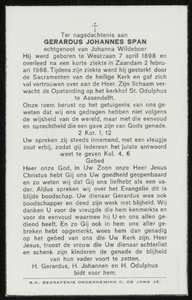 74 Gerardus Johannes Span, datum overlijden: 02-02-1966