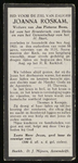 91 Joanna Roskam, datum overlijden: 09-08-1923