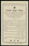 147 Cornelis Klaasz. Nielen, datum overlijden: 28-05-1902
