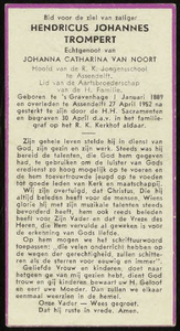 722 Hendricus Johannes Trompert, datum overlijden: 27-04-1952