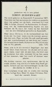 824 Simon Zuidervaart, datum overlijden: 03-05-1963