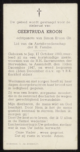 929 Geertruda Kroon, datum overlijden: 10-12-1947