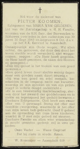 1465 Pieter Koomen, datum overlijden: 30-09-1943