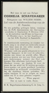 1563 Cornelia Schavemaker, datum overlijden: 09-10-1952