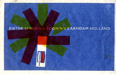 73 Logo in groen - rood en blauw, Pieter Schoen en Zoon N.V.