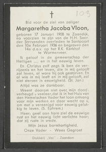 103 Margaretha Jacoba Vloon, datum overlijden: 10-02-1936