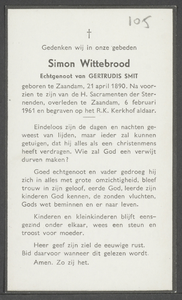 105 Simon Wittebrood, datum overlijden: 06-02-1961