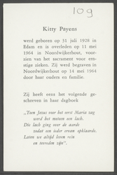 109 Kitty Payens, datum overlijden: 11-05-1964