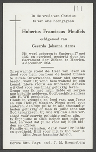 111 Hubertus Francsicus Meuffels, datum overlijden: 04-12-1964