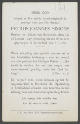 121 Petrus Joannes Simons, datum overlijden: 26-01-1947