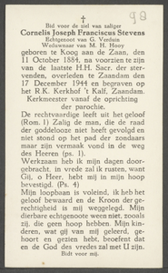 98 Cornelis Joseph Franciscus Stevens , datum overlijden: 17-12-1944