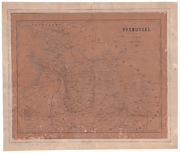 1052-A OVERIJSSEL | ONTWORPEN EN GETEEKEND | door | J. KUIJPER. 1 kaart. Onder de kaart ‘Kopergravure door van Baarsel ...