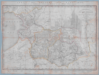 1937 OVER-YSSEL, | Divisé |EN ARRONDISSEMENS ET | CANTONS DE JUSTICE DE PAIX | Dressé & Gravé par |C. VAN BAARSEL ET ...