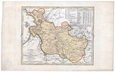 55 KAART | VAN | OVERIJSSEL. | Volgens | de nieuwste en naauwkeurigste stukken | Zamengesteld en in het koper gebragt | ...