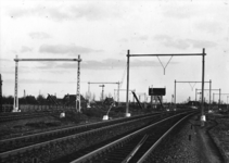 163890 Gezicht op de splitsing van de spoorlijnen Amersfoort - Zwolle en Amersfoort - Apeldoorn (Amersfoort ...