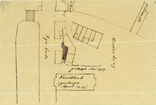 84076 Plattegrond van de restanten van het kasteel Vredenburg te Utrecht.N.B. Behoort bij Atlantis nr. 84075.