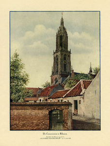 206088 Gezicht op de Cuneratoren te Rhenen vanuit de straat 't Walletje ten zuidoosten van de kerk.