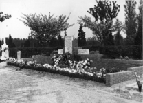 78459 Afbeelding van het monument op het graf van de Oranjevrijbuiters, die op 29 februari 1944 op de Waalsdorpervlakte ...