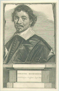 31931 Portret van Johannes Hoornbeeck, geboren 1617, hoogleraar in de theologie aan de Utrechtse hogeschool ...