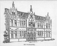 37588 Gezicht op de voorgevel van het St.-Josephhuis (Gebouw van de R.K. Werklieden Vereniging St. Joseph, ...