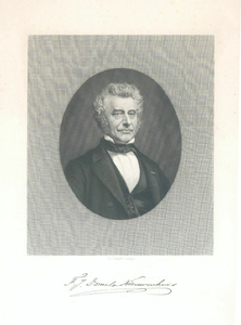 31852 Portret van Ferdinand Jacob Domela Nieuwenhuis, geboren 1808, predikant bij de Evangelische Lutherse gemeente te ...