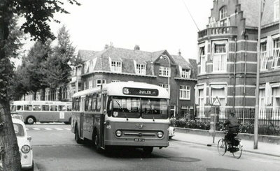 86146 Afbeelding van de Leyland-Werkspoor autobus nr. 46 van het G.E.V.U. (Worldmaster, serie 41-60) als lijn 3 naar ...