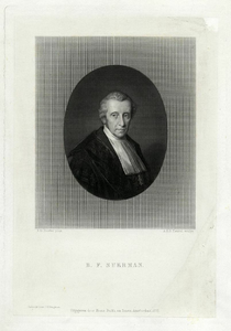 32088 Portret van B.F. Suerman, geboren 1783, hoogleraar in de geneeskunde aan de Utrechtse hogeschool (1816-1853), ...