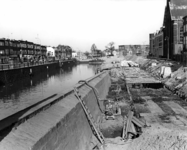 54891 Gezicht op de Stadsbuitengracht te Utrecht tijdens de demping, ten behoeve van de aanleg van de Catharijnebaan; ...