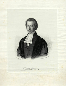 31851 Portret van Ferdinand Jacob Domela Nieuwenhuis, geboren 1808, predikant bij de Evangelische Lutherse gemeente te ...