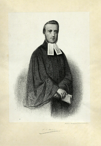 31765 Portret van B.J. Adriani, geboren 1823, hervormd predikant te Utrecht (1856-1859), overlijdensjaar onbekend. Te ...
