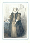 39204 Portret van Anna Maria van Schurman, geboren Keulen 5 november 1607, schrijfster en dichteres te Utrecht, ...
