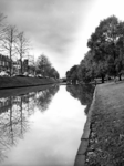 55007 Gezicht op de Stadsbuitengracht te Utrecht, vanaf het Pelmolenplantsoen, uit het zuiden; op de achtergrond de ...