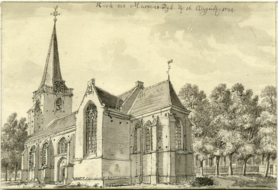 200732 Gezicht op de Nederlands Hervormde kerk te Maartensdijk uit het zuidoosten.