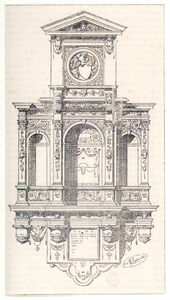 39260 Afbeelding van het grafmonument in de Grote Kerk te Breda van J. van Termonde, heer van Borgnival, geboortejaar ...
