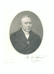 31903 Portret van B. ter Haar, geboren 1806, hoogleraar in de theologie aan de Utrechtse hogeschool (1854-1874), ...