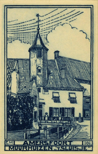 12537 Gezicht op 't Sluisje en op de voorgevel van het huis Prattenburg (Muurhuizen 201) te Amersfoort uit het ...