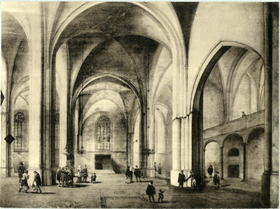6304 Interieur van de Cunerakerk te Rhenen: het noordertransept met links een gedeelte van het schip en rechts een ...
